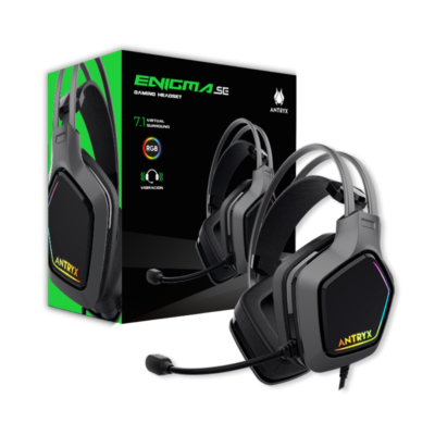 AUDIFONO C/ MICROFONO ANTRYX ENIGMA SE  BLACK 7.1 VIBRACION USB