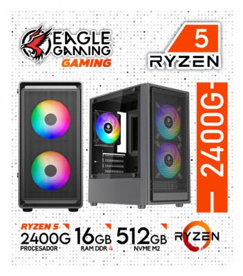 PC GAMER RYZEN 5 2400G, 16 GB DE RAM, SSD 500 GB