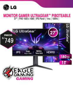 Monitor Gamer UltraGear™ 27" FHD -IPS | 180Hz 1ms - Pivoteable