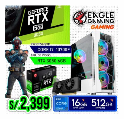 Computadora Gamer CORE I7 10700F RTX 3050 6GB