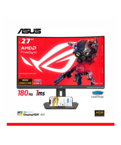 MONITOR GAMING ASUS ROG STRIX XG27WCS 27" CURVO/WQHD/180HZ/1MS/FREESYNC