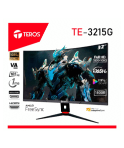 Monitor curvo gaming TEROS TE-3215G, 31.5 FHD VA, 165 Hz, HDMI, DP