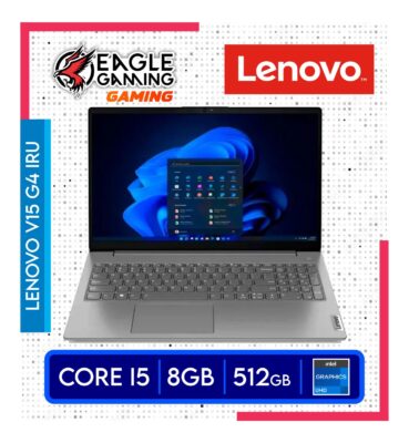LAPTOP LENOVO V15 G4 IRU INTEL CORE I5-13420H 4.60GHZ, RAM 8GB DDR4, SSD 512GB, PANTALLA 15.6" FHD, FREE DOS, 2 CELDAS (copia)