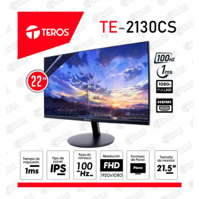 Monitor TEROS 2130CS, 21.5" FHD IPS, Plano, HDMI, VGA, VESA