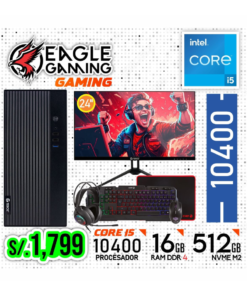 PC COMPLETA GAMING, INTEL CORE i5 10400, MONITOR 24”