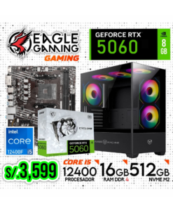 PC COMPLETA GAMING, INTEL CORE i5 12400F, RTX 5060 8GB