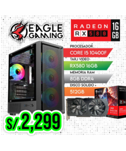 PC COMPLETA GAMING, INTEL CORE i5 10400F, RX 580 16GB