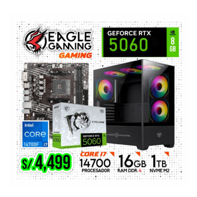 PC COMPLETA GAMING INTEL CORE i7 14700F, RTX 5060 8GB