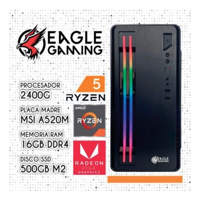 COMPUTADORA PC RYZEN 5 2400G RAM 16GB + SSD 500GB + GRAFICA VEGA 112GB