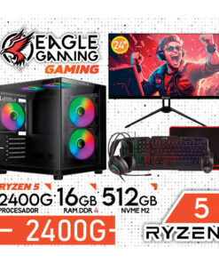 COMPUTADORA PC RYZEN 5 2400G RAM 16GB + SSD 500GB + KIT GAMER TEROS