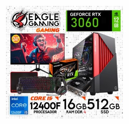 PC COMPLETA INTEL CORE I5 12400F 16GB DDR4 512gb RTX3060 12GB
