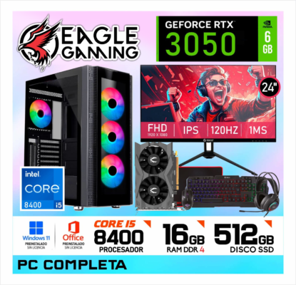 PC GAMER Intel Core i5-8400 + RTX 3050 6GB