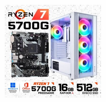 PC GAMER AMD RYZEN 7 5700G | 16GB RAM DDR4 | 512GB SSD